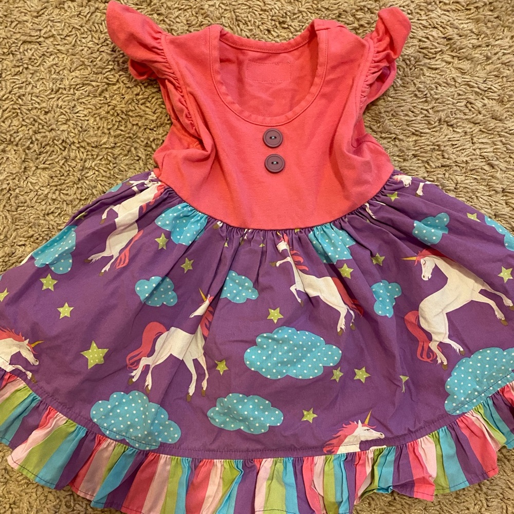 Eleanor Rose Unicorn Rhonda dress size 18m VGUC